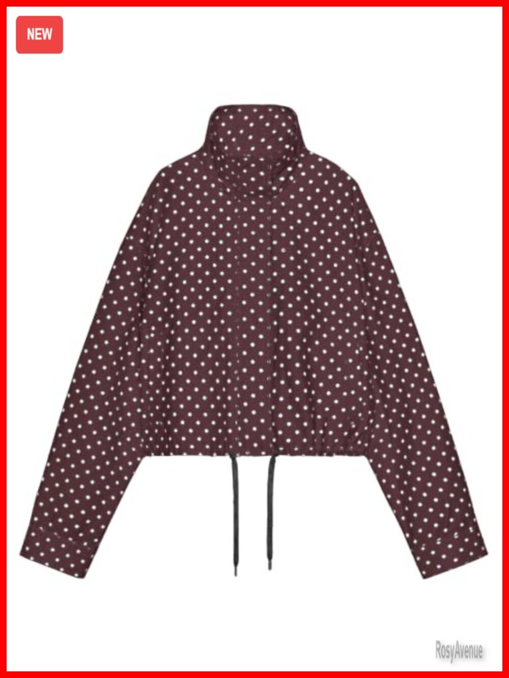 Women Polka Dot Cropped Bomber Jacket Zip Up Lightweight Casual Coat